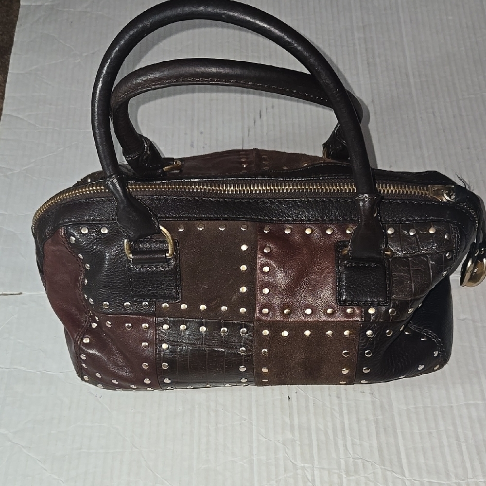 Studded Patchwork Michael Kors Leather Handbag - image 1